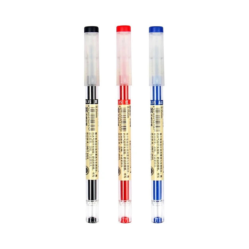 12 pçs/lote Japão Fine Point Pen 0.35mm Preto Azul Vermelho Tinta Gel Caneta Esferográfica Escola Escritório Estudante Escrita Papelaria Fornecimento