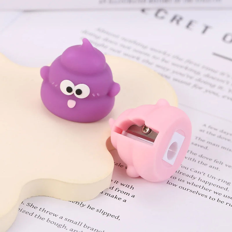 Mini Cute Poop Lápis Sharpener para alunos do ensino fundamental, conveniente lápis Sharpener, presente de recompensa infantil, 1Pc