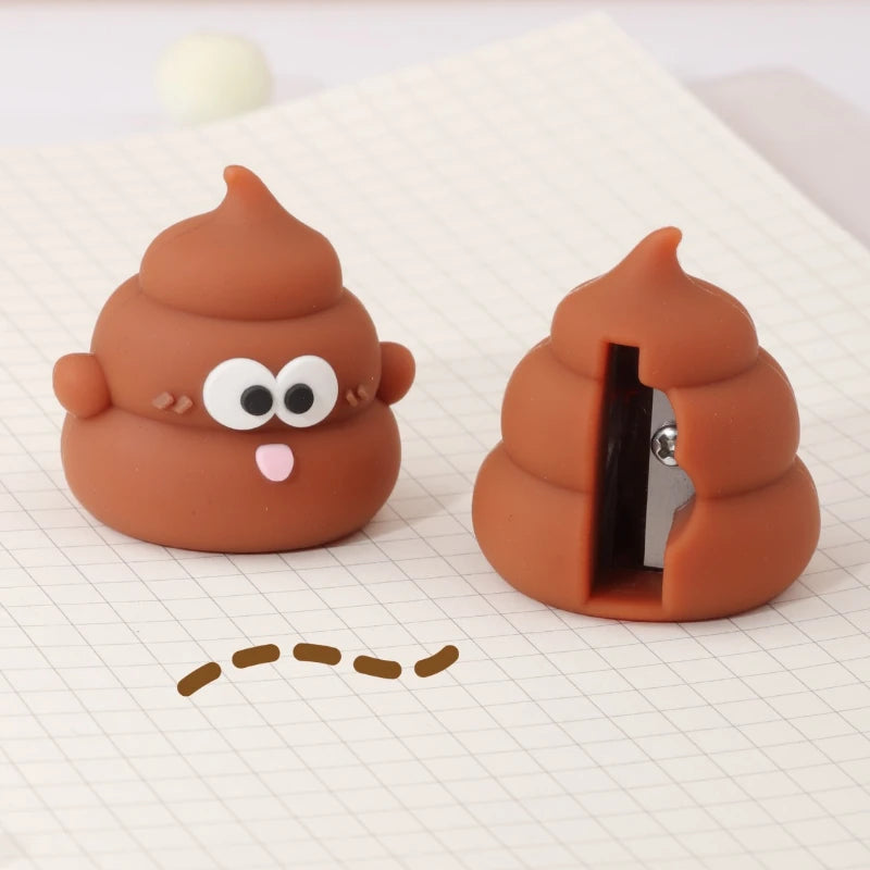 Mini Cute Poop Lápis Sharpener para alunos do ensino fundamental, conveniente lápis Sharpener, presente de recompensa infantil, 1Pc